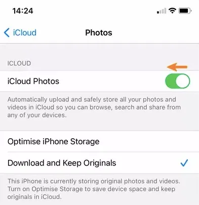 icloud photos di iOS