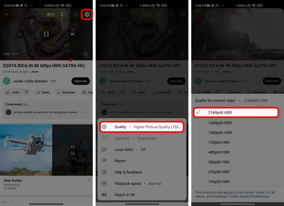 Cara Menonton Video YouTube 4K di Android