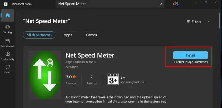 Install Net Speed Meter